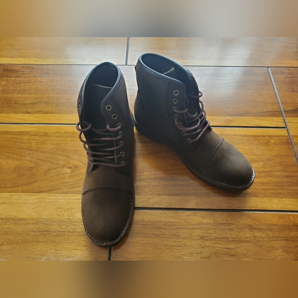 Men\'s Brown Lace-Up Casual Boots